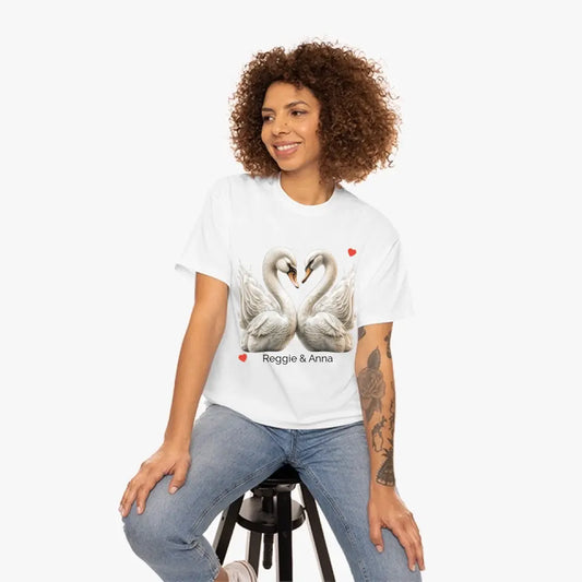 Cute Swan Couple Unisex T-shirt