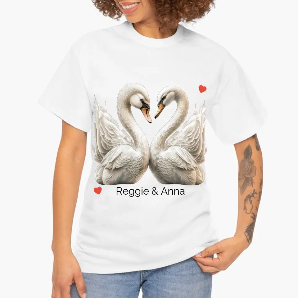 Cute Swan Couple Unisex T-shirt