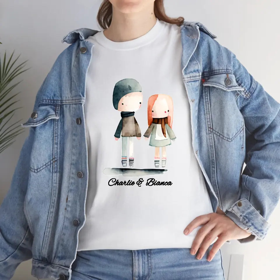 Cute Doll Couple Unisex T-shirt