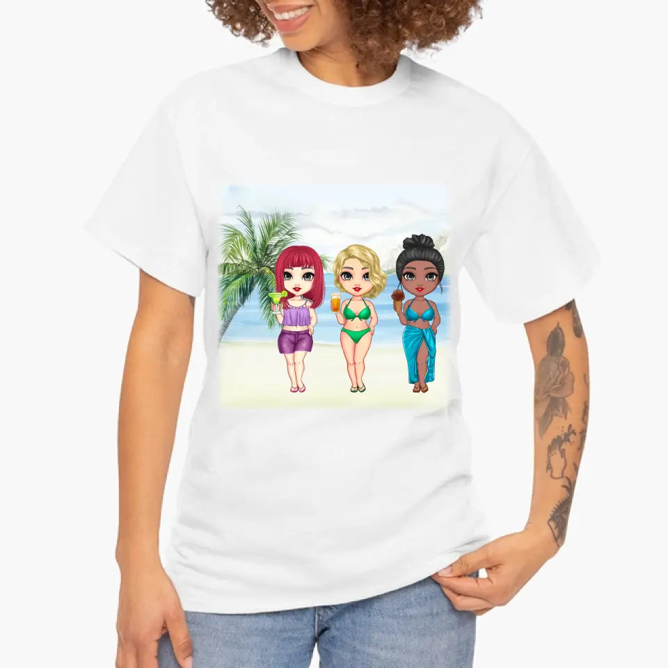 Chibi Girls on the Beach Woman's T-shirt