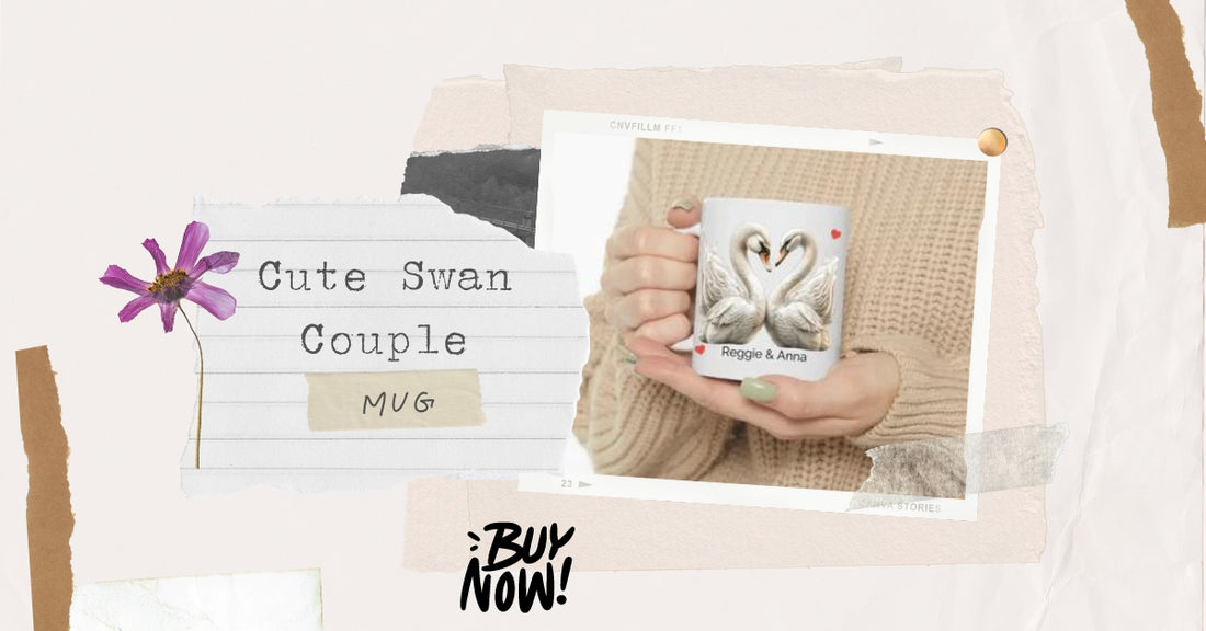 Cute Swan Couple Mug